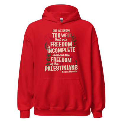 Freedom for Palestine Hoodie - Inspired by Nelson Mandela