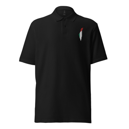 Palestine Map Signature Pique Polo Shirt