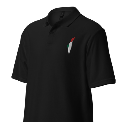 Palestine Map Signature Pique Polo Shirt