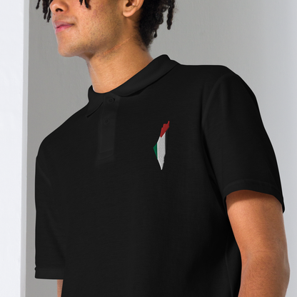 Palestine Map Signature Pique Polo Shirt