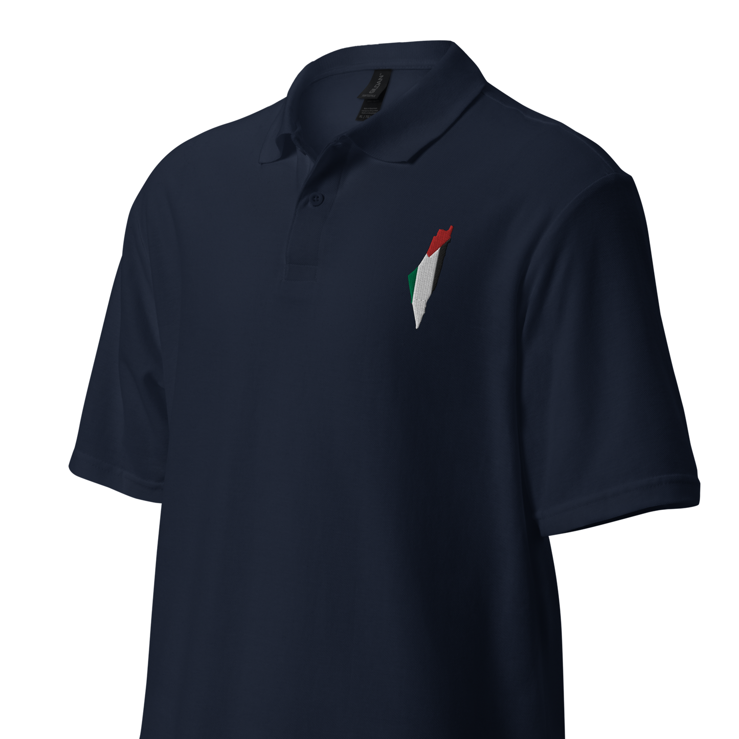 Palestine Map Signature Pique Polo Shirt