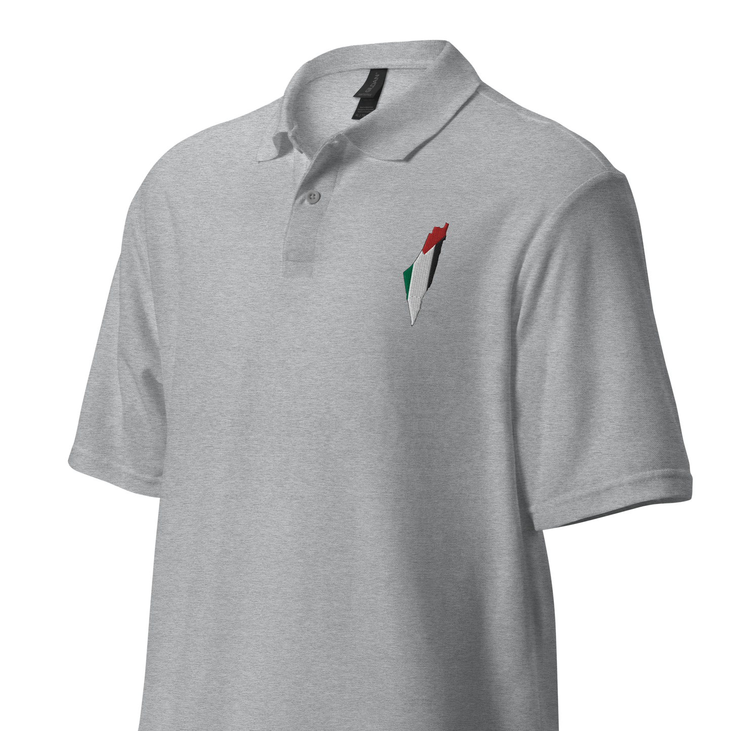 Palestine Map Signature Pique Polo Shirt