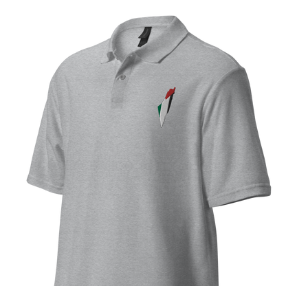 Palestine Map Signature Pique Polo Shirt