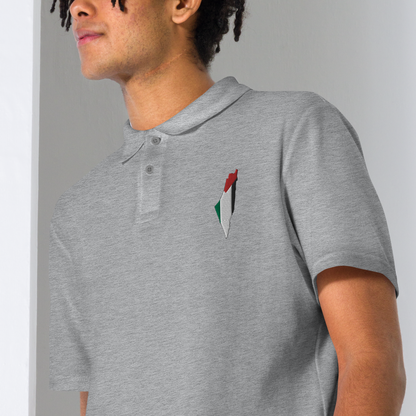 Palestine Map Signature Pique Polo Shirt