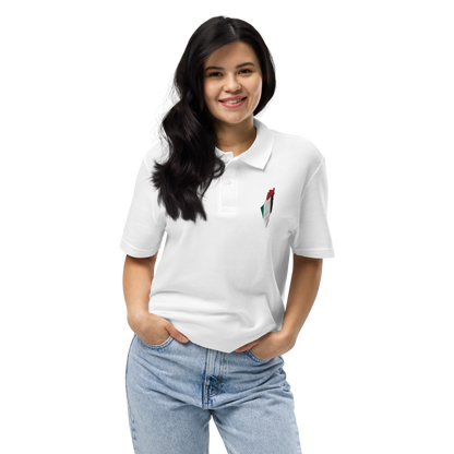 Palestine Map Signature Pique Polo Shirt