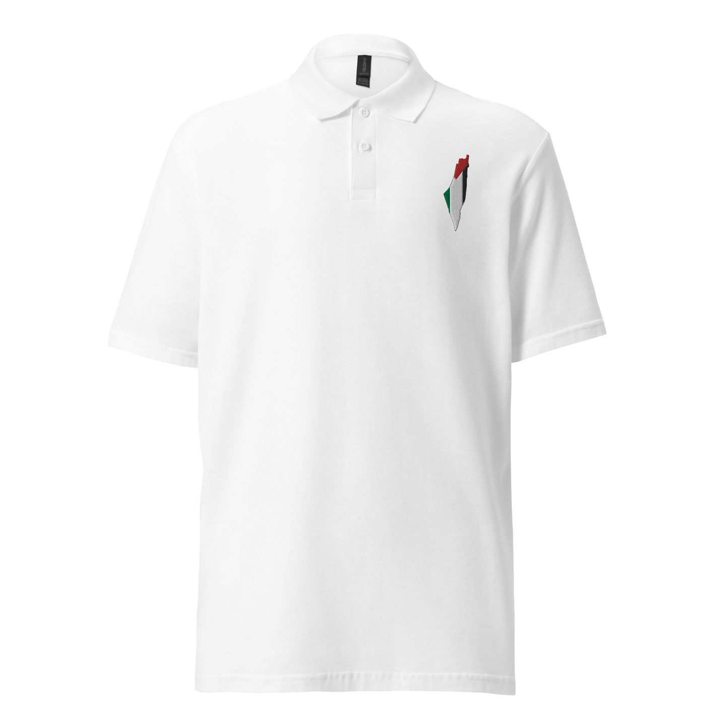 Palestine Map Signature Pique Polo Shirt