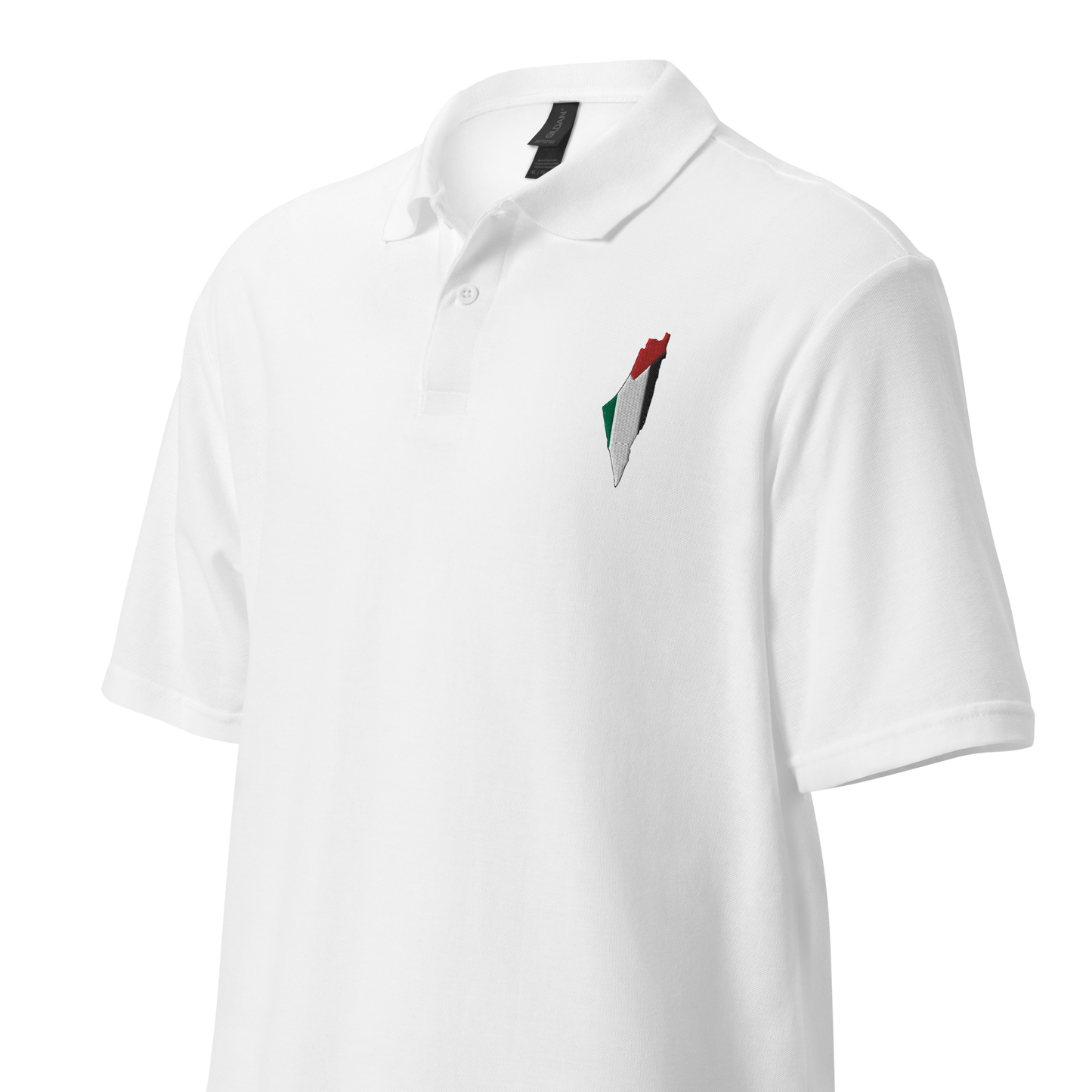 Palestine Map Signature Pique Polo Shirt