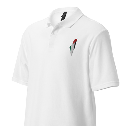 Palestine Map Signature Pique Polo Shirt