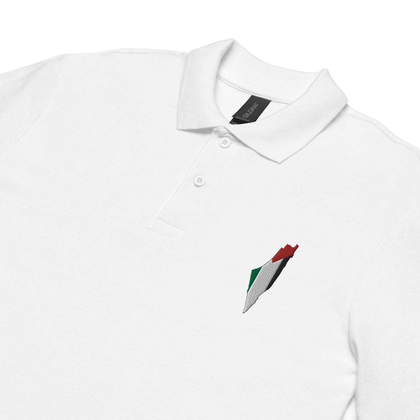 Palestine Map Signature Pique Polo Shirt