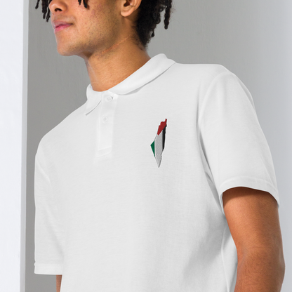 Palestine Map Signature Pique Polo Shirt