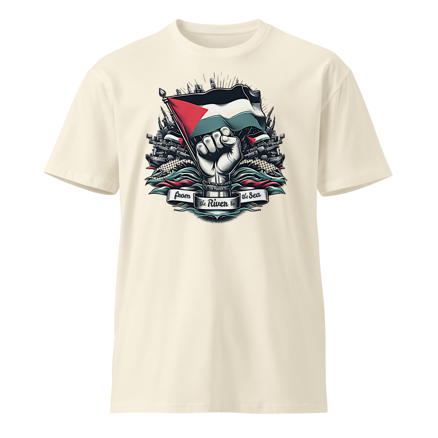 Kufeyeh Premium T-Shirt - Palestine Solidarity Design