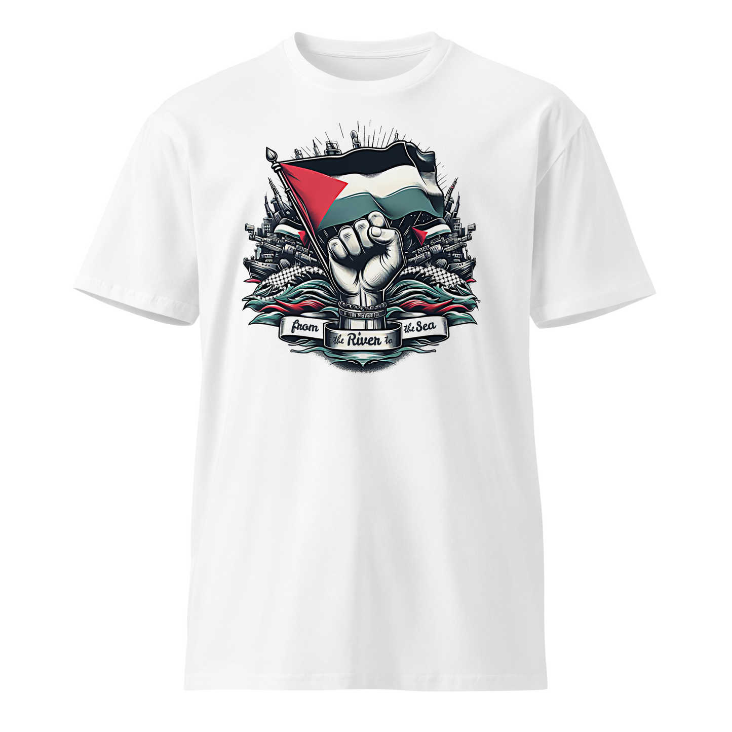 Kufeyeh Premium T-Shirt - Palestine Solidarity Design